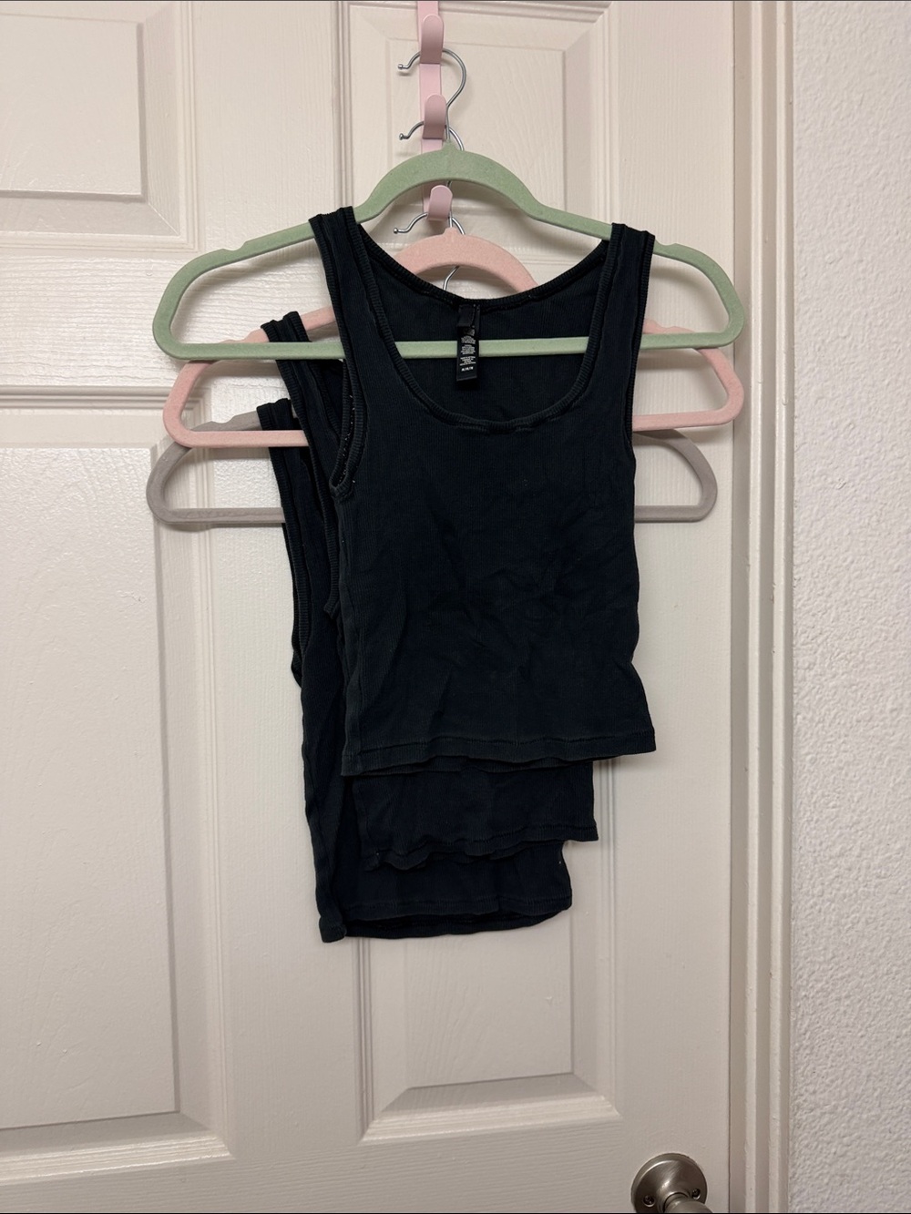 Skims Black Ribbed Tank Top bundle